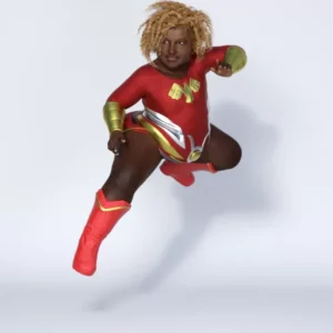 3D render of Super(chubby)girl